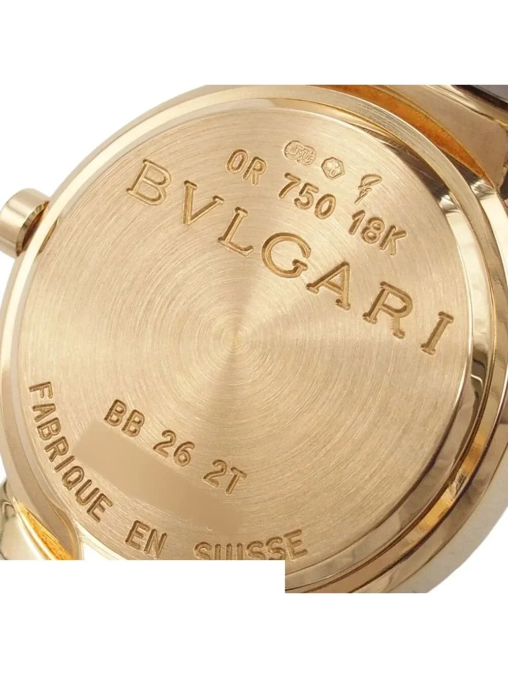Bvlgari Tubogas S Black 18K Yellow Gold SS Watch Quartz